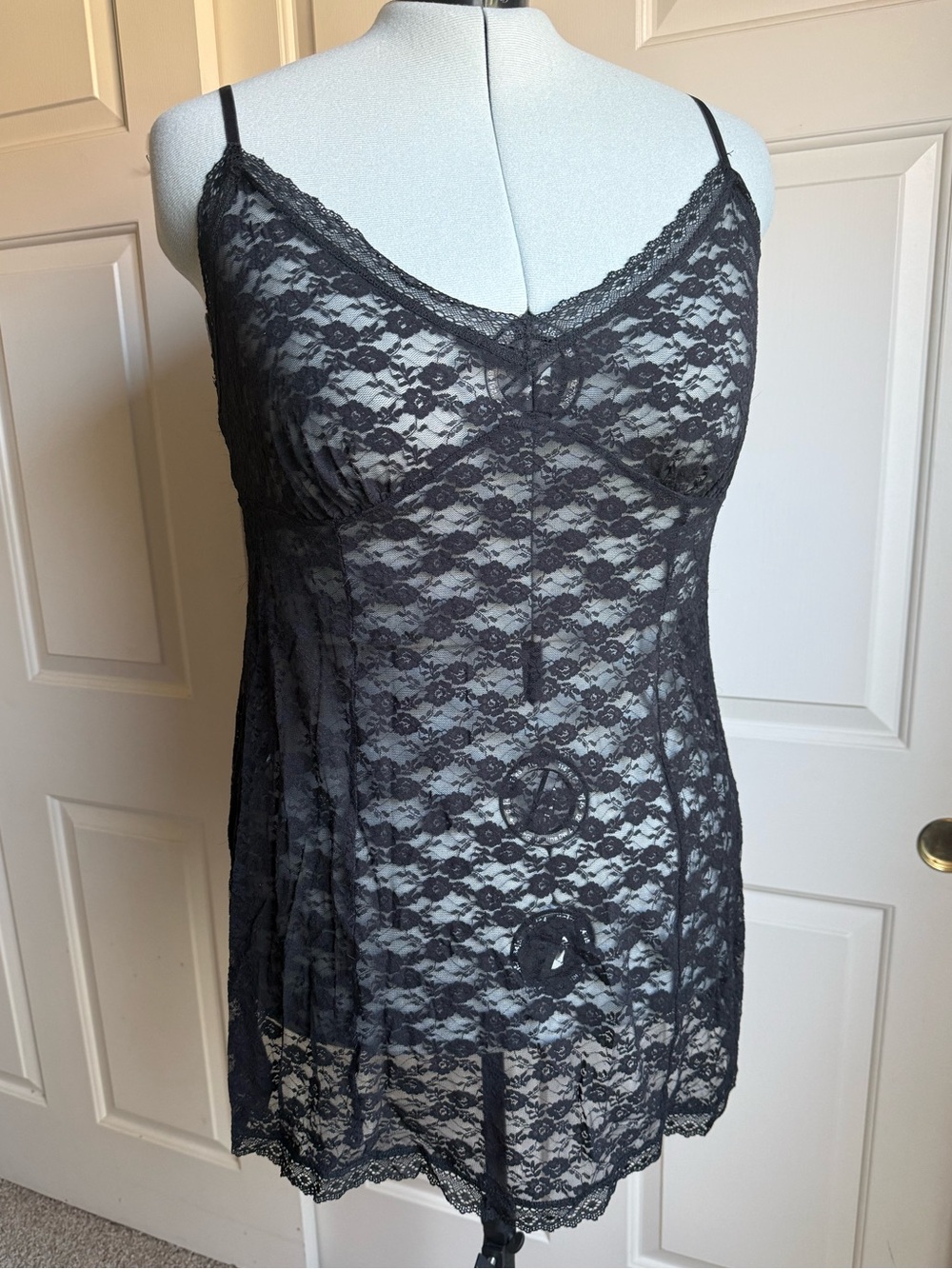 Secret Treasures Black Lace Sheer Chemise Lingerie Size 2X 18 20